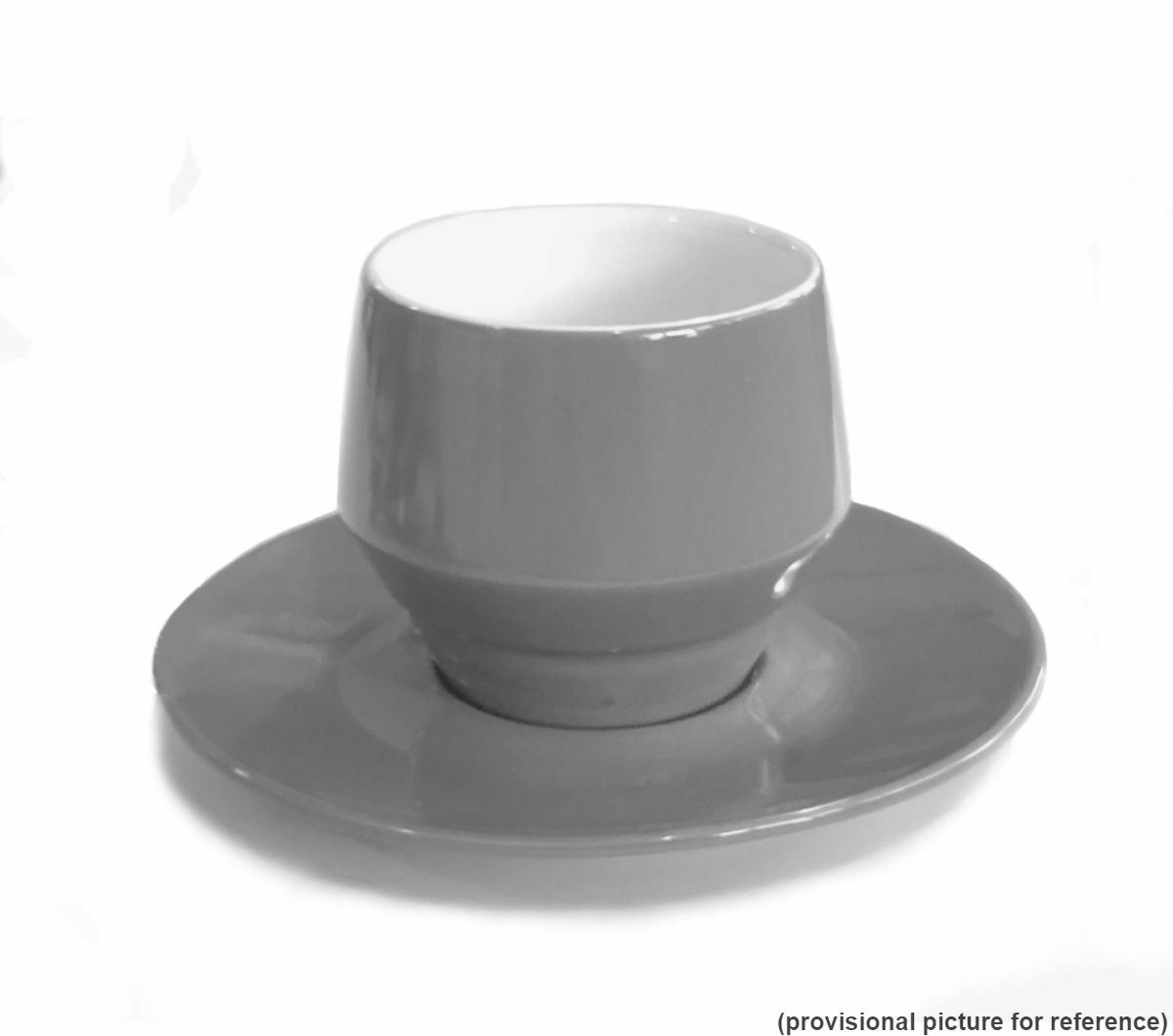 "MANIKO" Double-Walled GREY - 70ml Espresso Cups